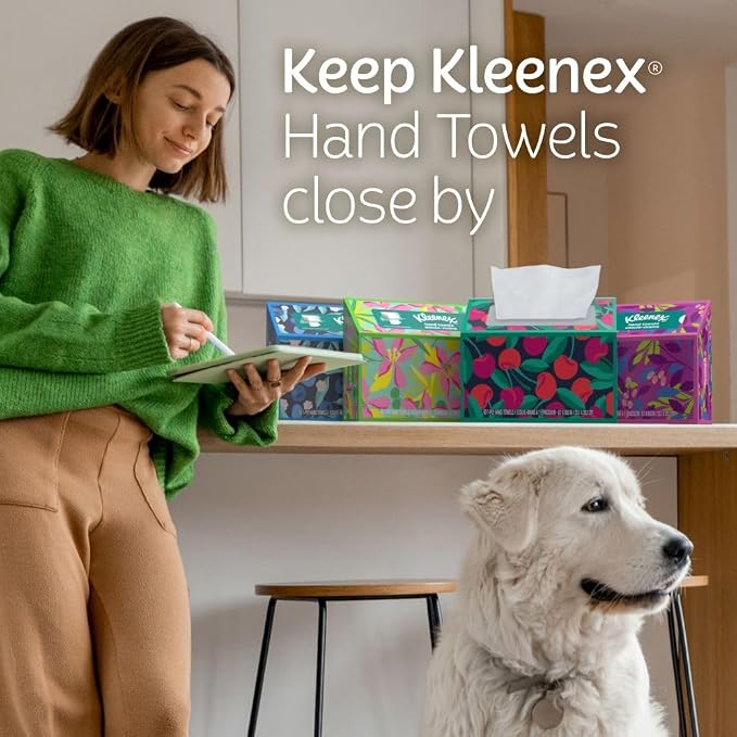 Kleenex Disposable Paper Hand Towels, 6 Boxes, 60 Tissues per Box, Packaging - Image 5
