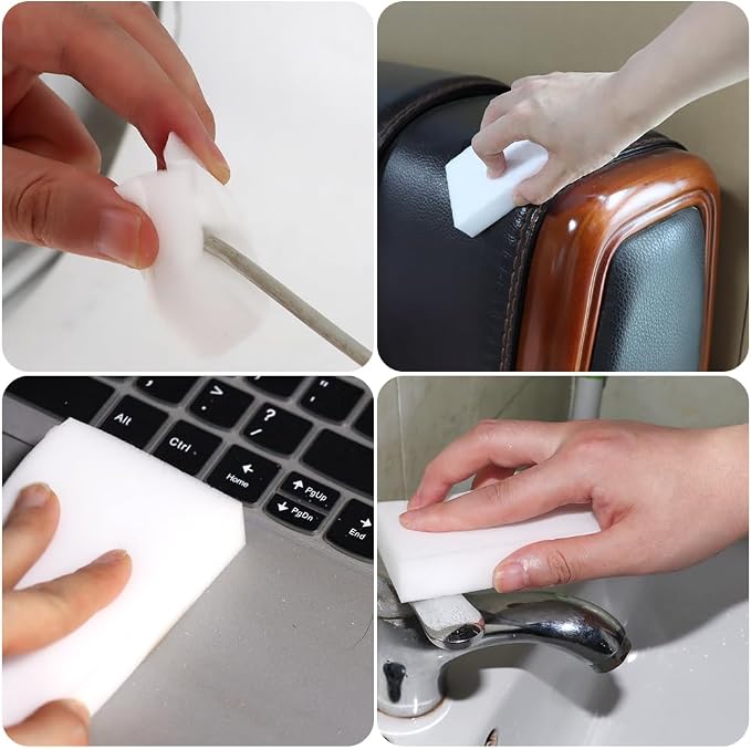 100 Pack Heavy Duty Melamine Sponge, Magic Cleaning Sponges Eraser - Image 5