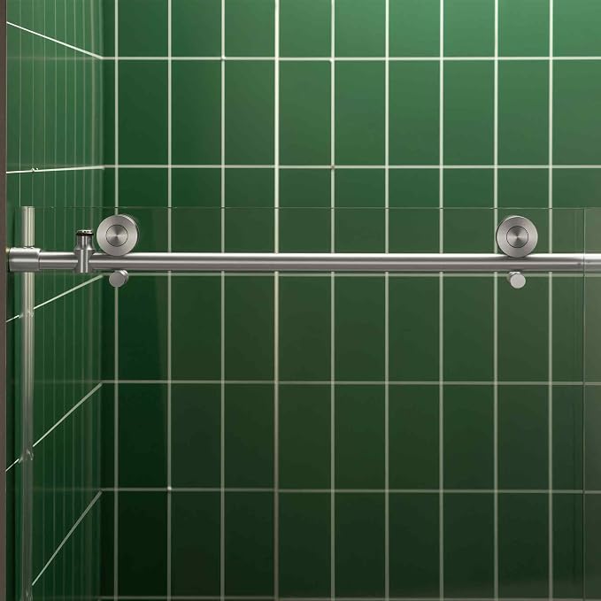 Woodbridge 56-60" W x 80" H Frameless Single Sliding Shower Door - Image 6