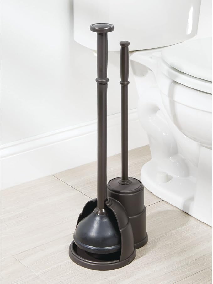 mDesign Plunger and Brush Set for Toilet Bowl - Image 3