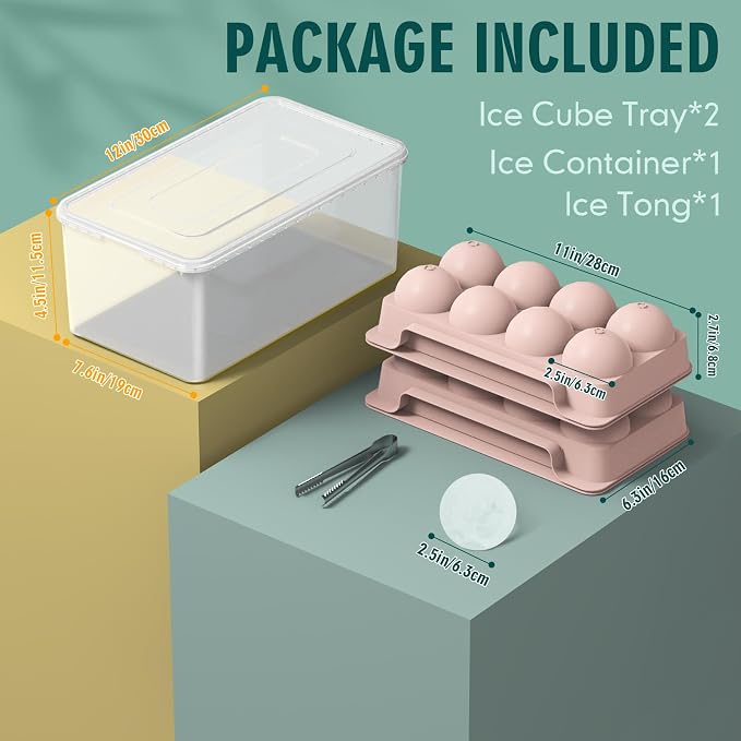 WIBIMEN Large Ice Cube Molds, Big Round Whiskey Ice Cube Trays - Image 4