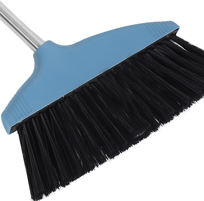 Soft Bristle Broom with Long Stainless Steel Handle, Indoor Outdoor Floor - Image 7