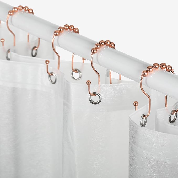 Goowin Shower Curtain Hooks, Stainless Steel Shower Curtain Hangers, Double - Image 6