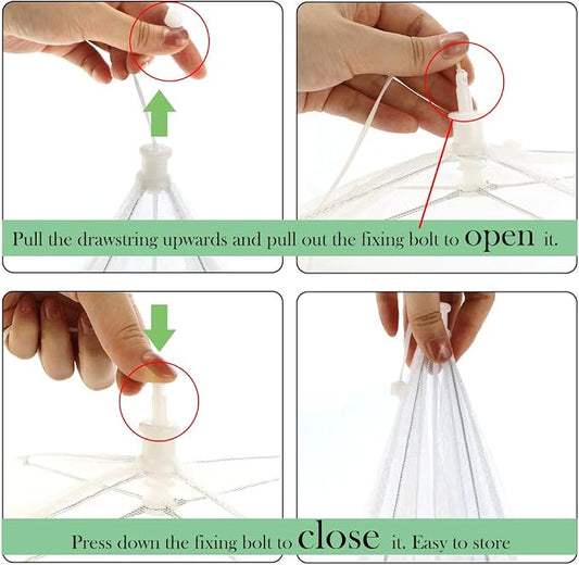 4 Pack Mesh Food Covers, Large and Tall 17x17 Pop-Up Encrypted Plate Serving - Image 2
