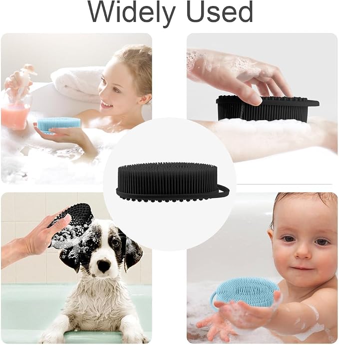 Silicone Body Scrubber, Exfoliating Silicone Body Shower, Silicone Loofah 2 in - Image 7