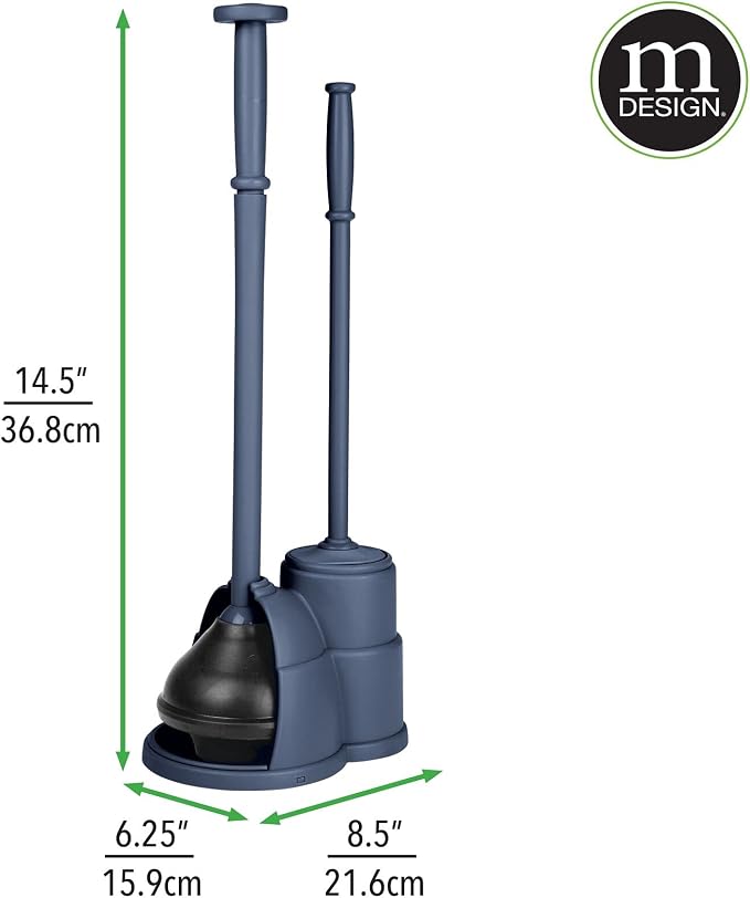 mDesign Plunger and Brush Set for Toilet Bowl - Image 7
