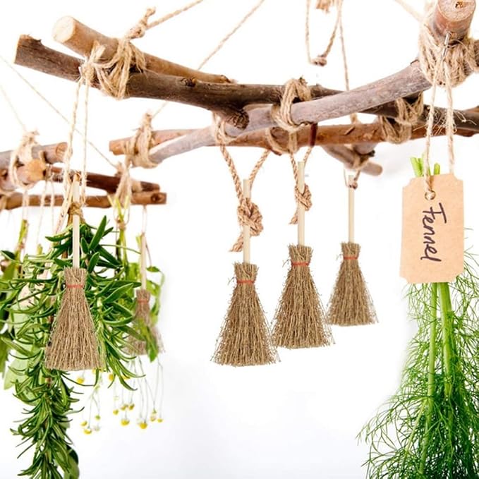 Mini Broom Rope Wizard Broom Halloween Decorative Accessory Hangings Decorations - Image 2