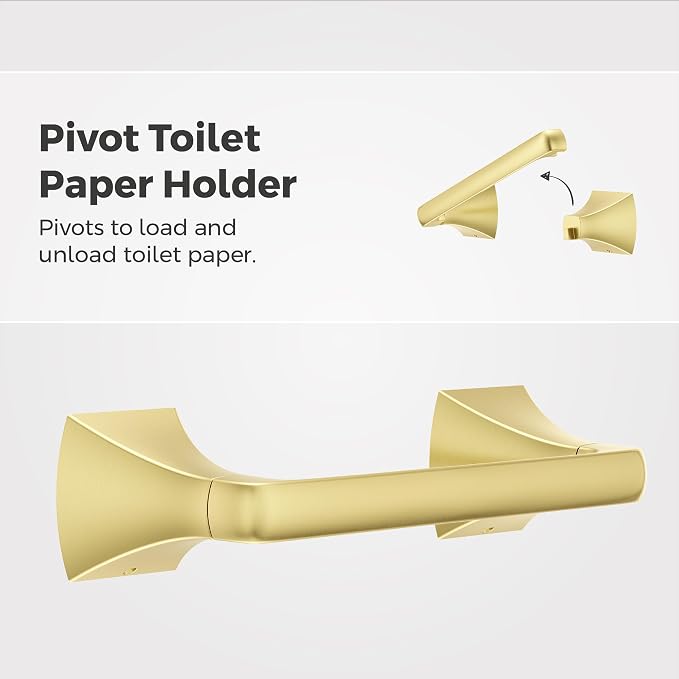 Pfister Bruxie Toilet Paper Holder, Bathroom Tissue Roll Holder, Wall-Mounted - Image 2
