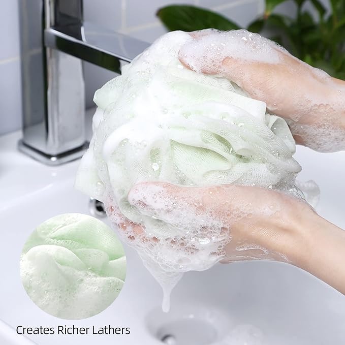 Fu Store Loofah Sponge Shower Loofahs 70g Bath Sponges Mesh Balls 4 Colors - Image 6