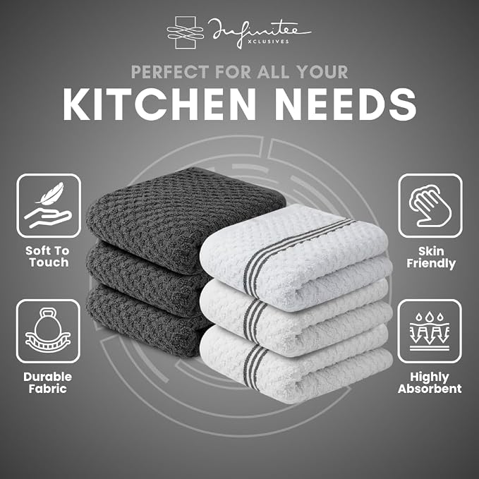 Infinitee Xclusives 100% Cotton Kitchen Towels - Image 7
