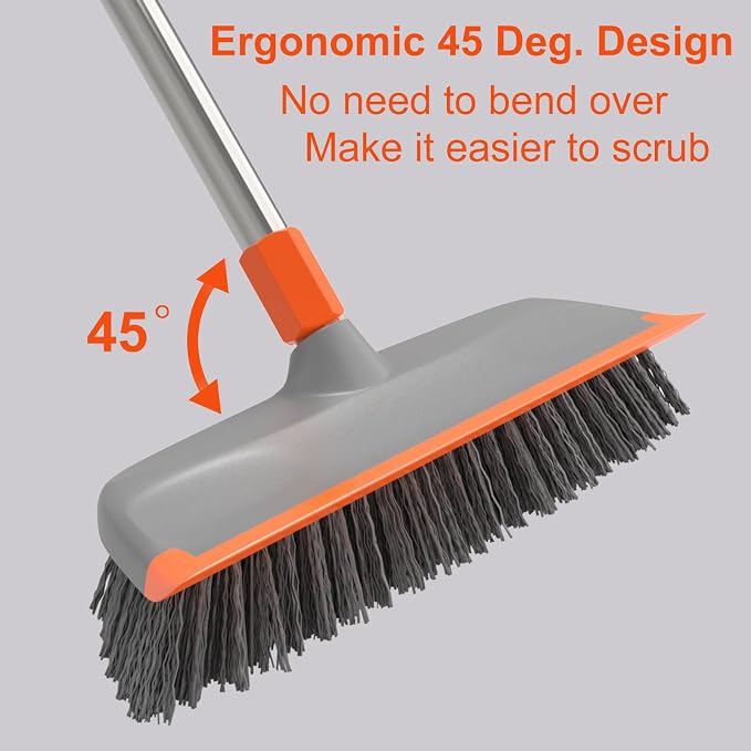 BITOPE Deck Scrub Brush with Long Handle, Heavy Duty Floor Cleaning Scrubber - Image 6