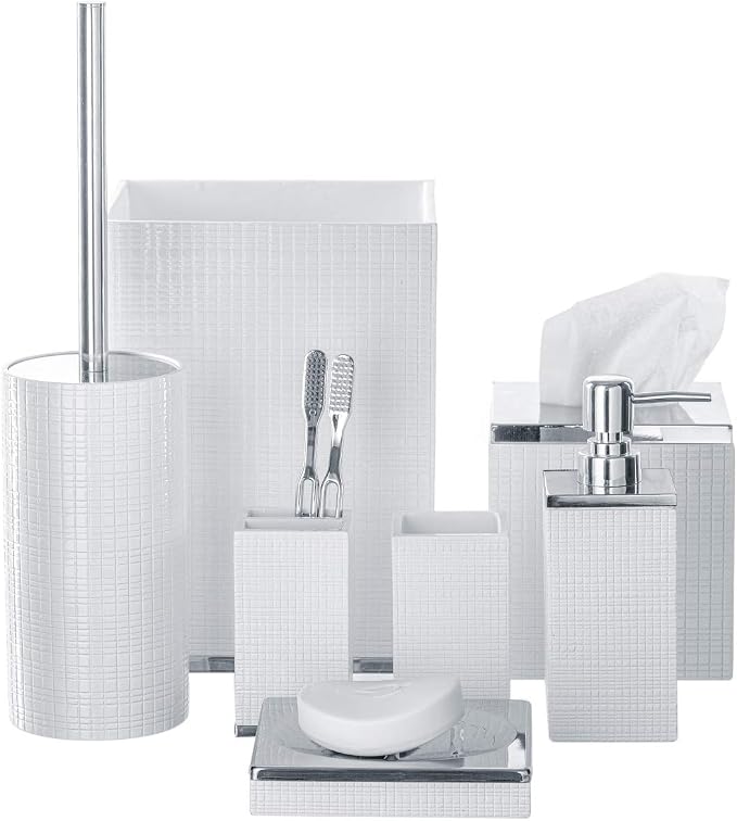 Creative Scents Estella White Toilet Brush Set - Image 5