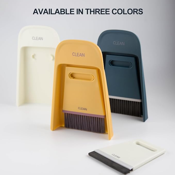 Luxflowing Portable Mini Hand Held Broom and Dustpan Combo Set, - Image 2