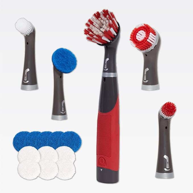Rubbermaid Reveal Power Scrubber 18-Piece Kit, Cordless Electric Battery by Rubbermaid