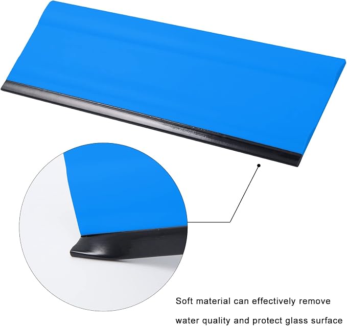 FOSHIO 6 Inch Rubber Squeegee for Kitchens, Shower and Car Windows, Film - Image 6