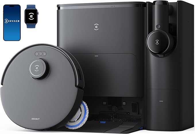 ECOVACS DEEBOT T30S Combo Robot Vacuum and Mop, All-in-One Cleaning Hub by ECOVACS
