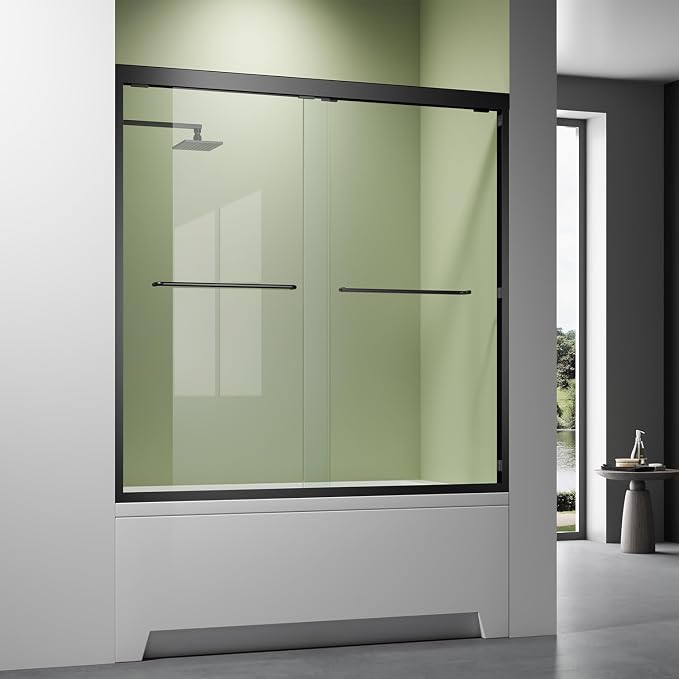 Sliding Bathtub Shower Door 56-60" Width x 62" Height by Glazenclos
