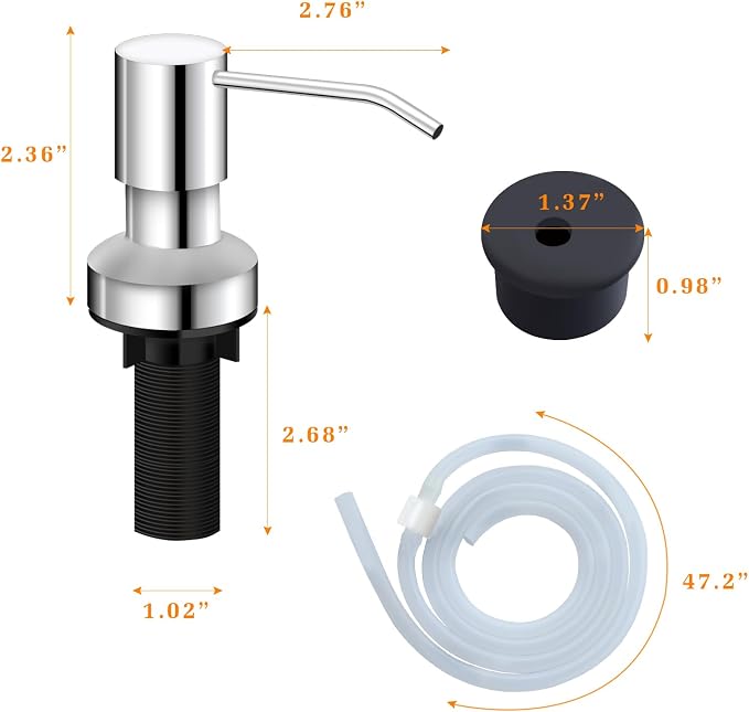 Sink Soap Dispenser for Kitchen Sink, Countertop Built in Sink Soap Dispenser - Image 7