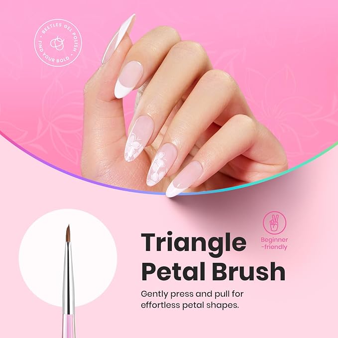 Beetles Nail Art Brushes Set for Gel Polish 3 Pcs Nail Art Design Pen and One - Image 2