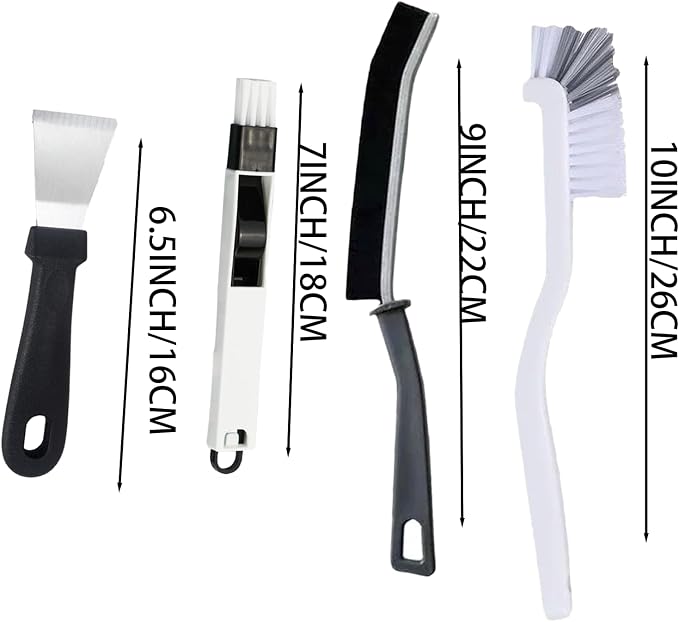 Narrow Crevice Cleaning Brush and Scraper Tools Set 14 Pcs Hard Bristle Gap - Image 2