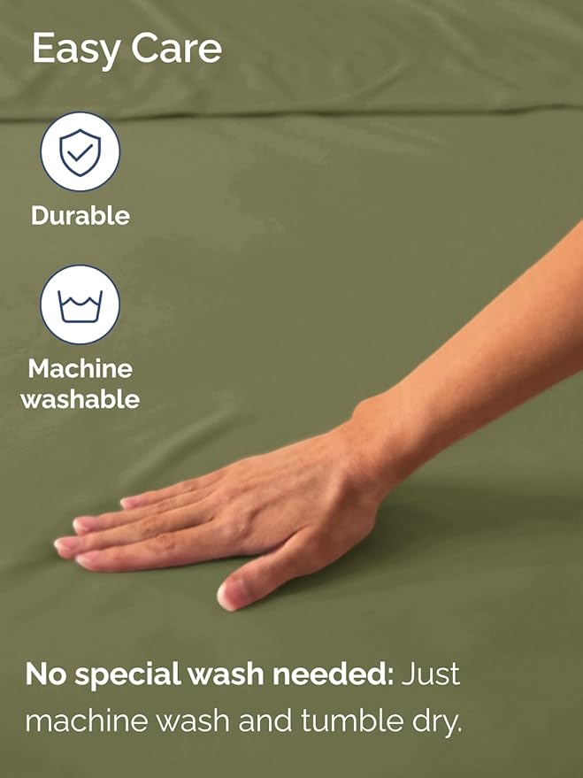 Extra Deep Twin Fitted Sheet - Hotel Luxury Single Fitted Sheet Only - Easily Fits 18 inch to 24 inch Mattress - Ultra Soft, Wrinkle & Fade Free w/Extra Deep Pockets - Breathable & Comfy - Sage Green