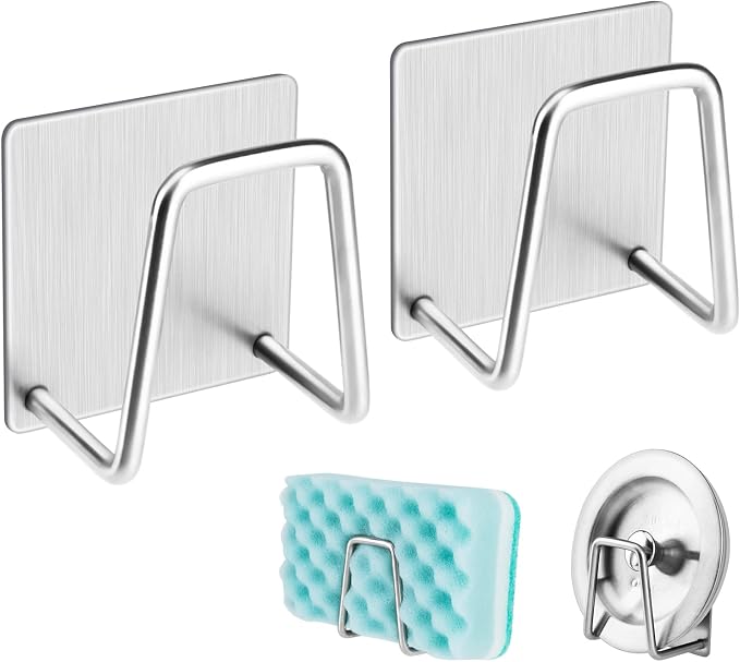 Adhesive Sponge Holder Sink Caddy by NEXCURIO