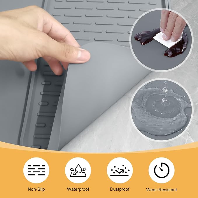Silicone Coffee Mat, Coffee Bar Accessories Fit Under Coffee Maker Coffee - Image 7