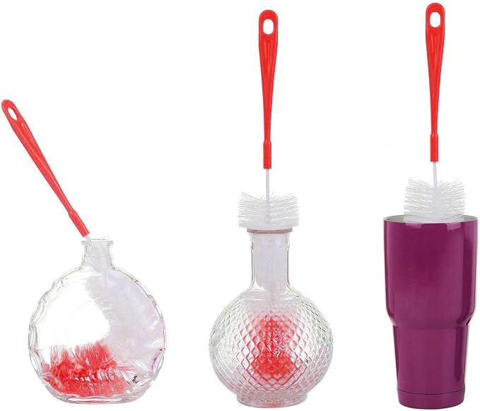 ALINK 16 inch Extra Long Red Bottle Cleaning Brush Cleaner - Image 9