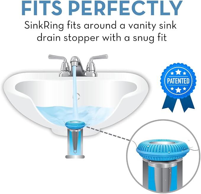 Bathroom Sink Hair Catcher for Pop-Up Drain – SinkRing 1.57" Precision Strainer - Image 2