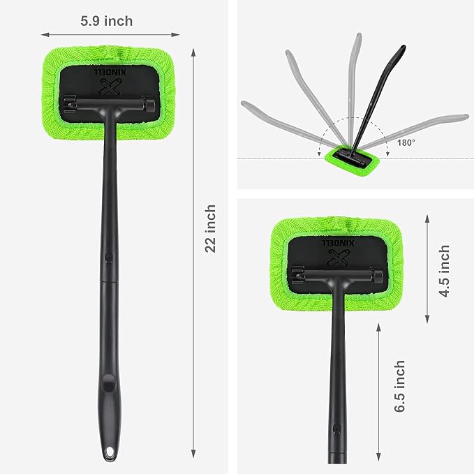 XINDELL Grip 22” Microfiber Car Window Cleaning Tool – Dash & Windshield Brush - Image 7