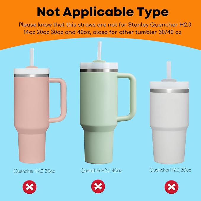 ALINK Reusable Clear Straws for Stanley IceFlow 2.0 Flip Straw Tumbler 20 oz - Image 8