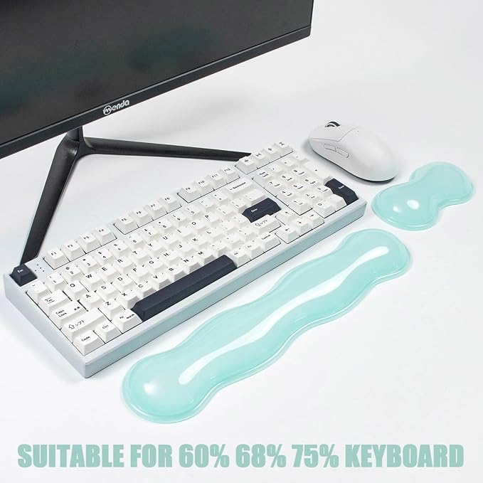 Gel Keyboard and Mouse Wrist Rest Set – Clear Wrist Rest - Image 3