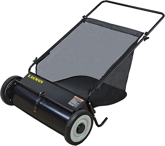 Push Lawn Sweeper, 26-Inch Width, 7 Cu. Ft. Hopper Capacity, 4 Spinning Brushes by TaketheBurdenOutofChoosing