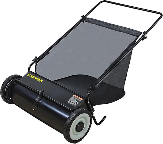 Push Lawn Sweeper, 26-Inch Width, 7 Cu. Ft. Hopper Capacity, 4 Spinning Brushes by TaketheBurdenOutofChoosing