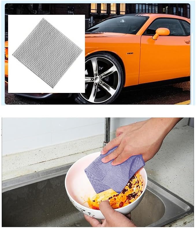 Reusable Cleaning Cellulose Sponge Cloths Absorbent Wipes Clean Kitchen Car - Image 5