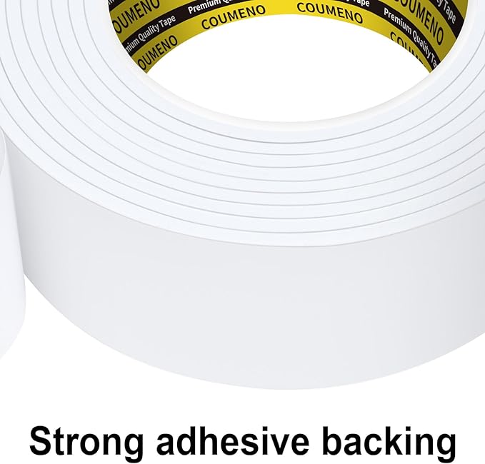 Single-Sided Adhesive White Foam Tape, 1inX9.84FT Single-Sided Sealing Foam pad - Image 4