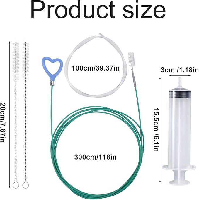 5pcs Sunroof Drain Cleaning Tool, 118in Flexible Long Pipe Cleaner - Image 2