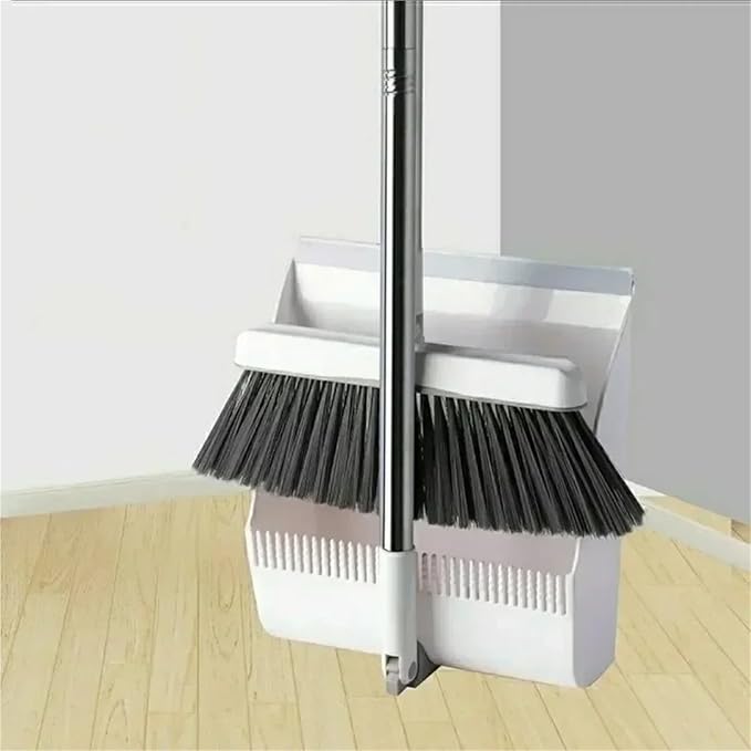 2PCS/Set Broom and Scoop Set Folding Dustpan High-end Bathroom Water Wiper to - Image 2