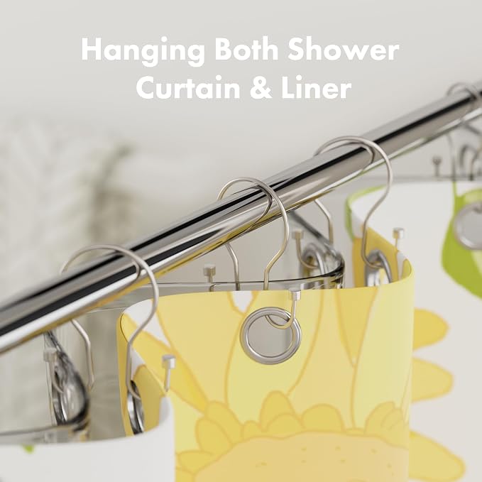 AmazerBath Shower Curtain Hooks Shower Curtain Rings - Image 2