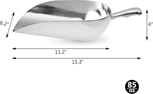 New Star Foodservice 34608 One-Piece Cast Aluminum Round Bottom Bar Ice Flour - Image 2