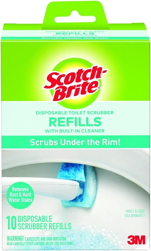 Scotch-Brite Disposable Toilet Scrubber Refills, Removes Rust & Hard Water by Scotch-Brite