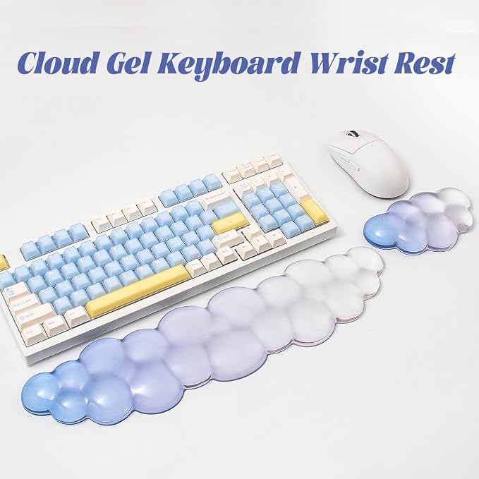 Gel Keyboard Wrist Rest Cloud Set, - Image 2
