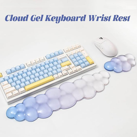 Gel Keyboard Wrist Rest Cloud Set, - Image 2