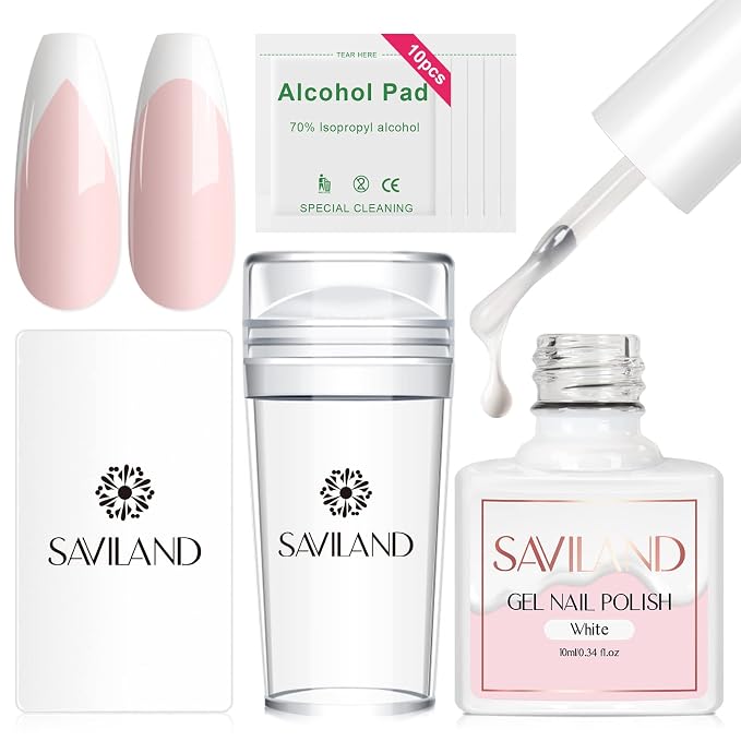 Saviland French Manicure Kit: French Tip Nail Stamp by SAVILAND