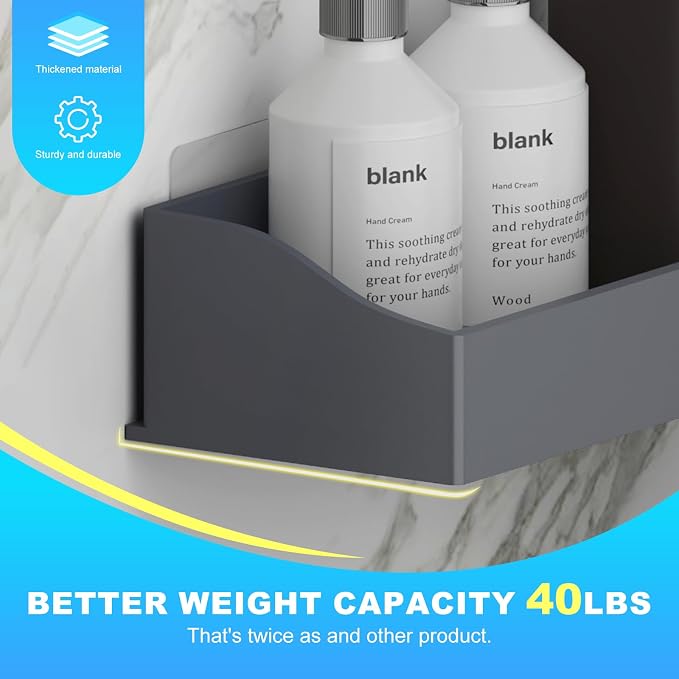 Acrylic Shower Caddy Bathroom Organizer, Rustproof Shower Shelves - Image 6