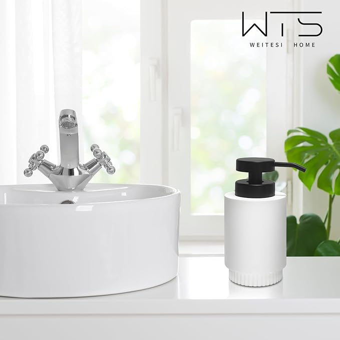 Resin Soap Dispenser for Bathroom, Hand Lotion Liquid Dispenser Easy-to-Press - Image 3