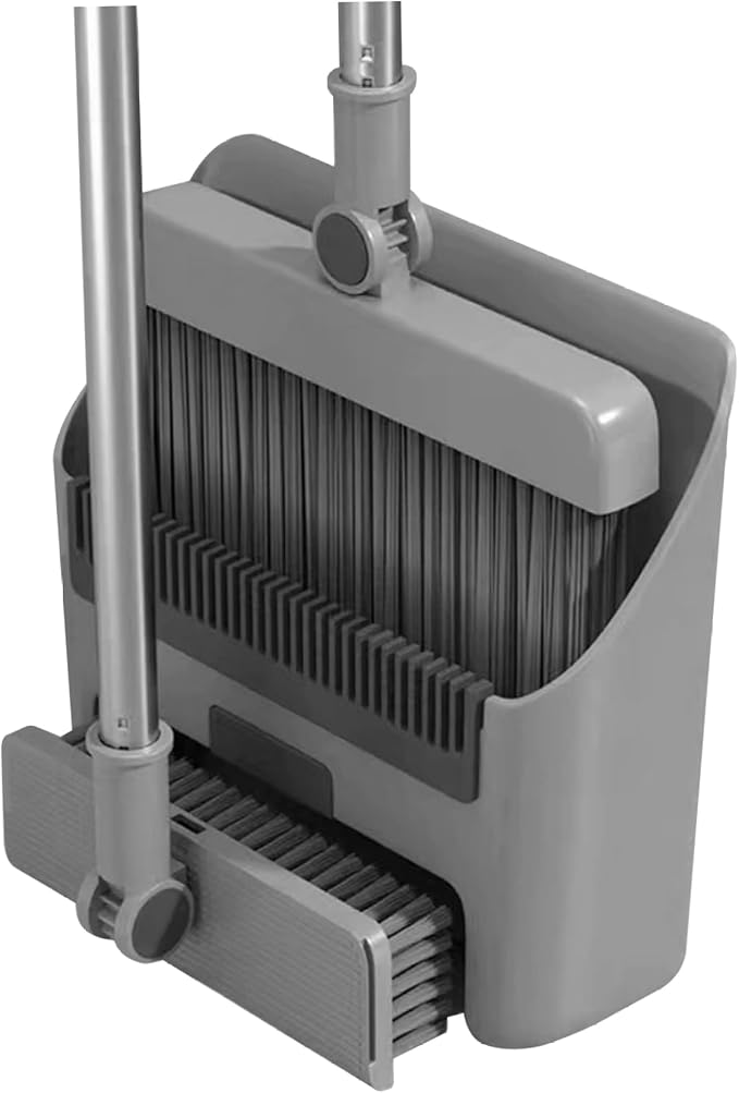 Broom Dustpan 3-in-1 90° Stand up Heavy Duty Dust Pan and Broom Set by Unknown