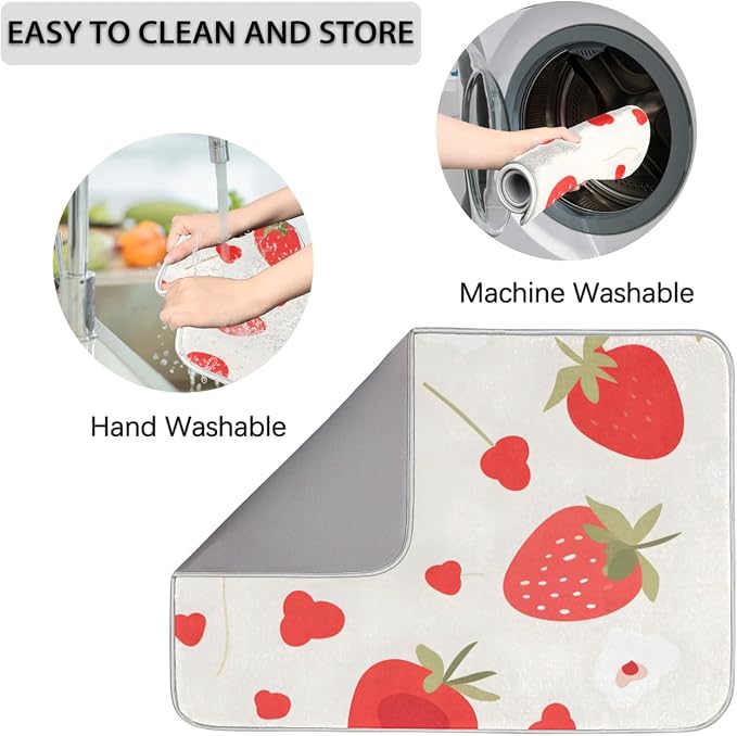 Dish Drying Mat for Kitchen Absorbent Drying Mat Reversible Dish Drying Pad - Image 4