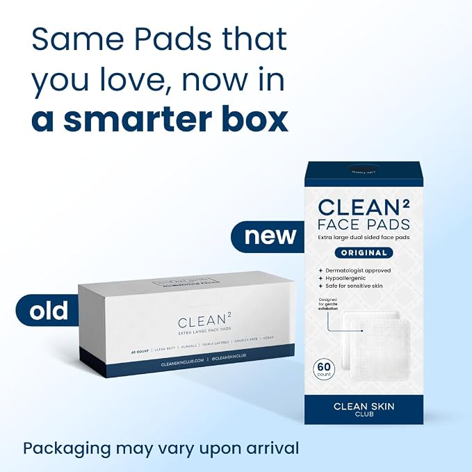 Clean Skin Club Clean² Pads 2.0 Guaranteed Not to Shed & Tear, Unique Triple - Image 2