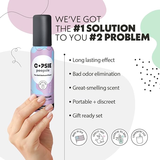 OOPSIE POOPSIE Lavender Escape Before & After You Go Toilet Spray 2oz - Image 2